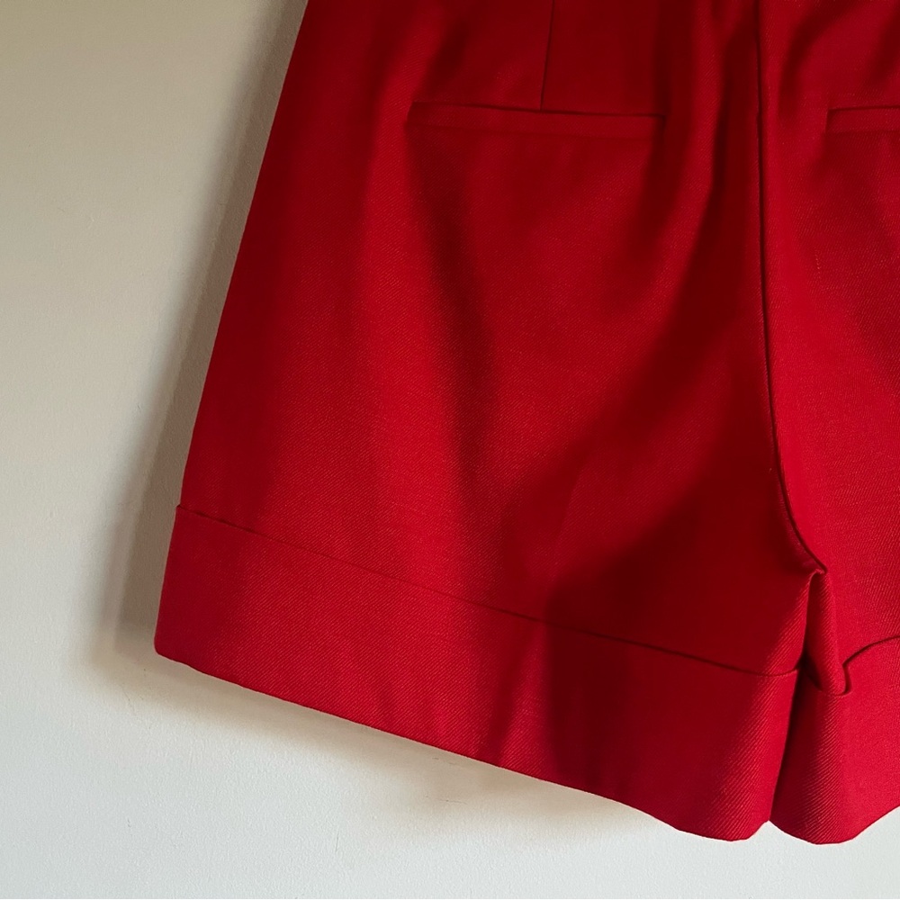 NEW J Crew Remi Short in Stretch Linen Blend Red Size 0 $98 Retail and Sold Out - Picture 7 of 12